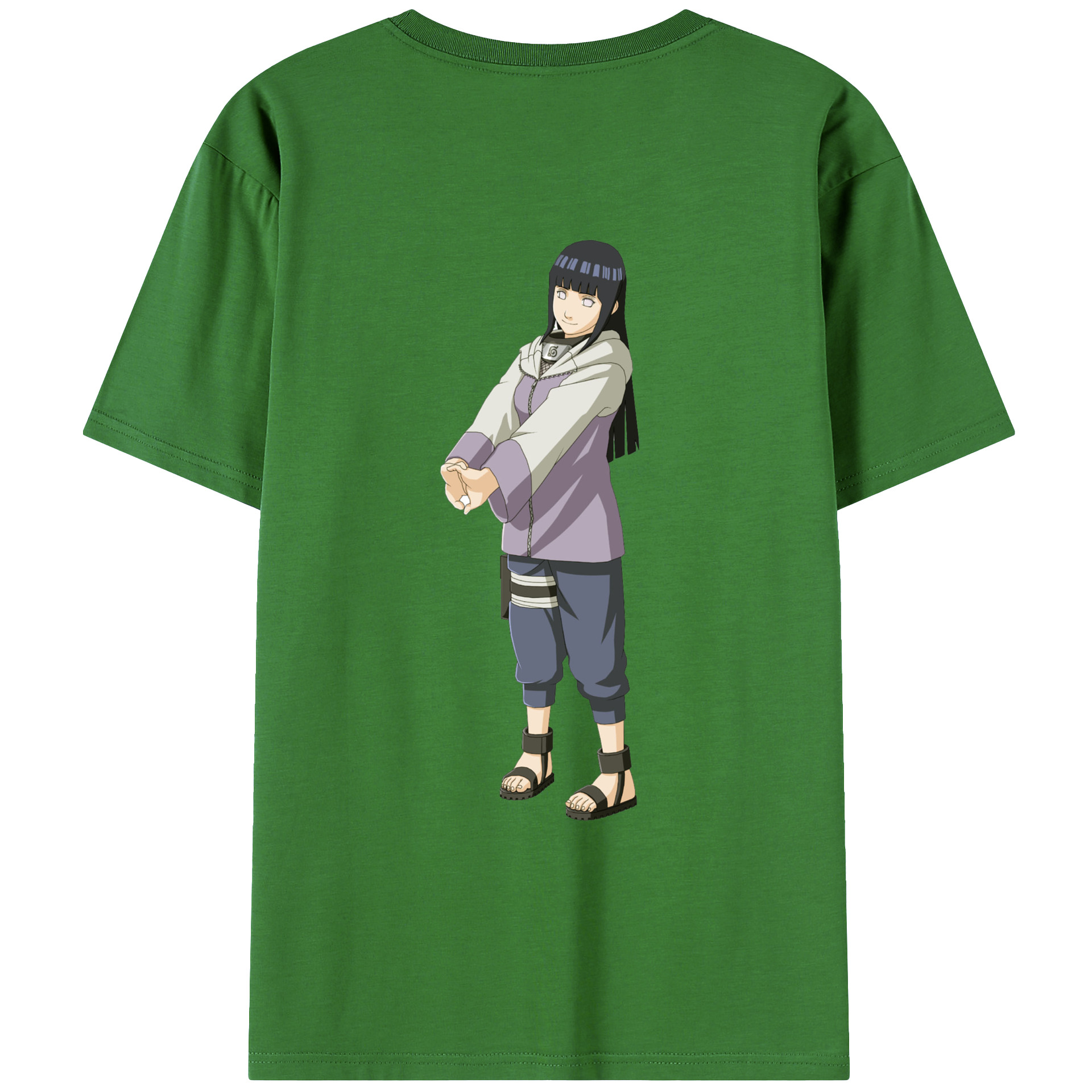 （画像用） NARUTO -ナルト- 日向ヒナタ Hyūga Hinata レディース半袖Tシャツ(バックプリント)